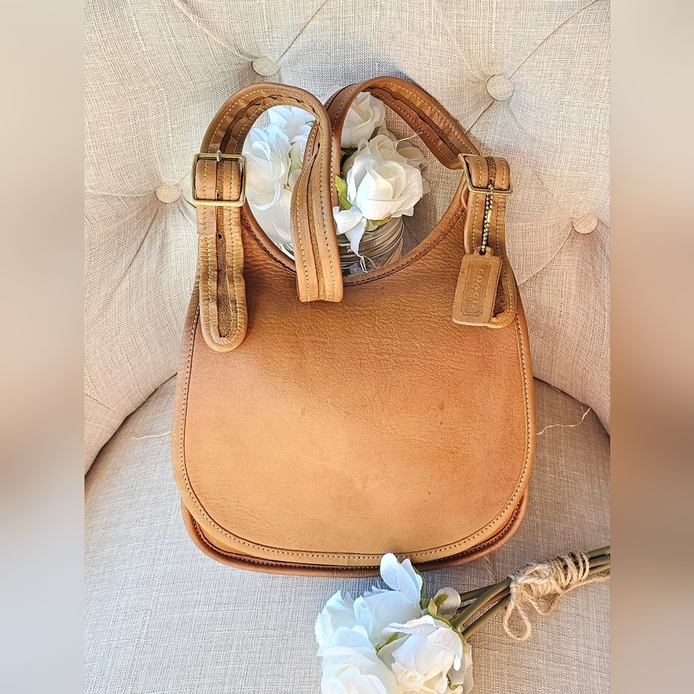 Vintage Coach Bonnie Cashin NYC Pre-Serial Saddle Bag # 9205 ( Carmel ) - Picture 11 of 16